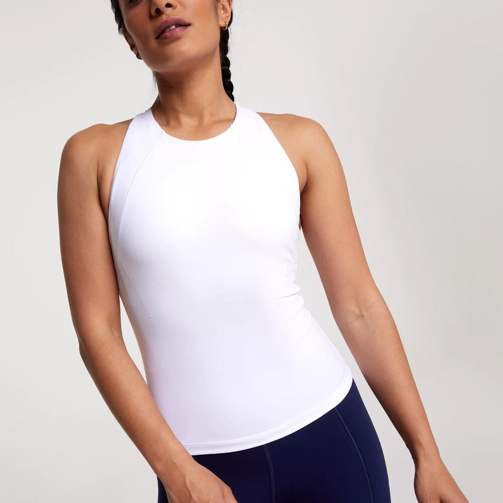 CALIA Women's Inspire High Neck Crop Long Length